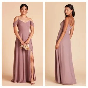 Birdy Grey Devin Convertible Chiffon Maxi Bridesmaid Dress‎ Dark Mauve Sz M NEW thumbnail 2