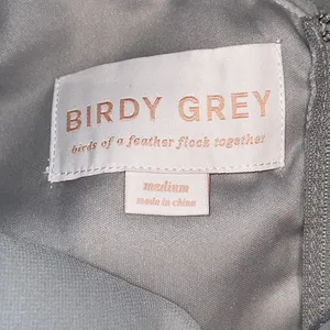 NWT Birdy Grey Devin Chiffon Convertible Maxi Dress Dove‎ Gray Women’s Size Med thumbnail 10