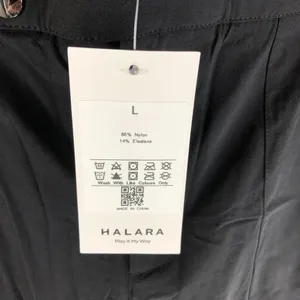 Halara High Waisted Belted Button Zipper Pocket Flare Casual Cargo Pants Black L thumbnail 6
