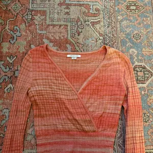 American Eagle Cropped Wrap Space Dye Sweater thumbnail 3