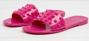 DV Dolce Vita Skylar Hot Pink Studded Jelly‎ Slide Sandals Womens Size 5M thumbnail 1