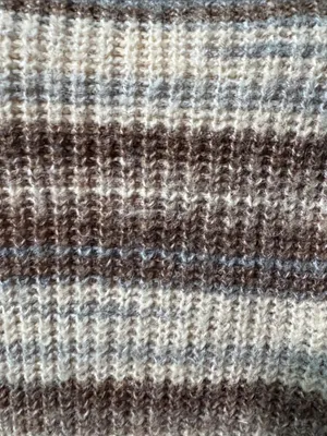 a.n.a Striped Crewneck Sweater in Brown, Cream, and Light Blue thumbnail 3