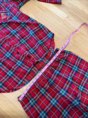 Lauren Ralph Lauren Tartan Plaid Fleece Pajama Set Sz L thumbnail 4