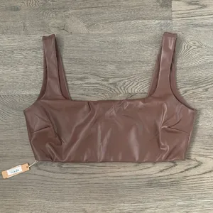 Skims Faux‎ Leather Bralette - Size 2X - Cocoa - NWT thumbnail 3