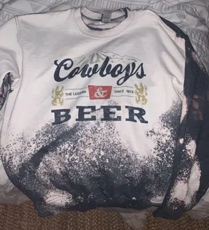 Boutique Distressed Coors Light Beer Sweatshirt! thumbnail 1