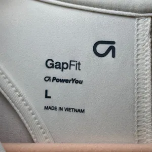 GapFit PowerYou‎ White Sleeveless Tennis Golf Polo Racerback Dress Large NWT thumbnail 2