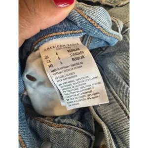 American‎ Eagle 90s Bootcut Distressed Light Wash Jeans Womens 6 Regular thumbnail 3