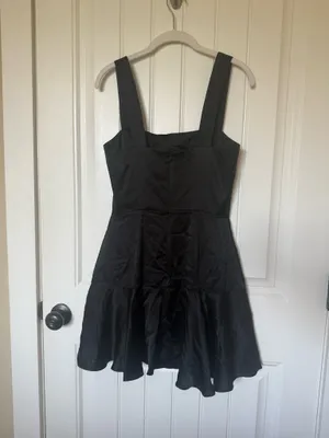 Amanda Uprichard Silk Black Mini Dress thumbnail 3