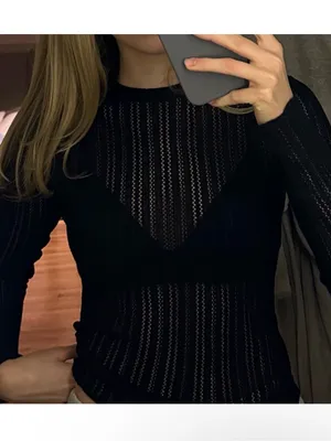 Dissh XXL Estella Long Sleeve Top Black Open Knit Gothic Whimsicgoth Emo Crew thumbnail 5