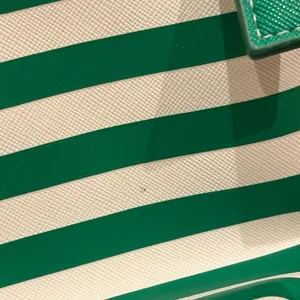 Mario Badescu Emerald Green and White Striped Pouch thumbnail 4