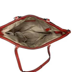 Vintage classic c coach brown and orange purse shoulder tote bag cloth thumbnail 3