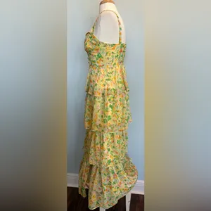 Revolve ASTR the label MidSummer Dress chiffon fabric with tiered hem size M NWT thumbnail 6
