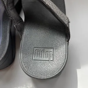 Fitflop Lulu‎ Glitter Womens Size 10 Black Glitter Top Thongs Flip Flop Sandals thumbnail 5