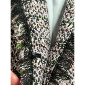 EUC Women Boden Pink Black Tweed 3/4 Sleeve Blazer jacket workwear pocket Size 8 thumbnail 9