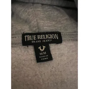 True Religion Grey Buddha Guitar Full Zip Hoodie Y2K Cropped 80% Cotton thumbnail 4
