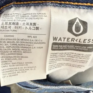 Levi's High Loose‎ Denim Distressed Wide Leg Jeans in Medium Wash Size 25 thumbnail 9