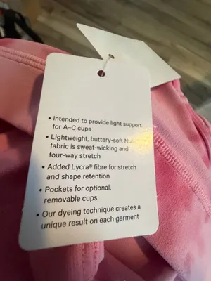 Lululemon Flow Y Bra A-C Cup Strawberry Smoothie 12 NWT thumbnail 9