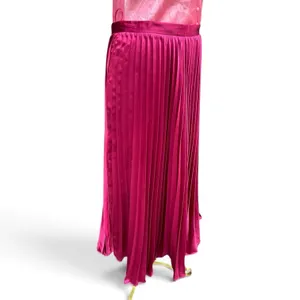 Lucy Paris Pleated Midi Skirt L Accordion Dopamine Dressing Hot pink Magenta thumbnail 9