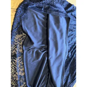 SUZANNE BETRO Navy Blue Lace Bodice Pleated Dress Women's Size XL -‎ NWT $100 thumbnail 8