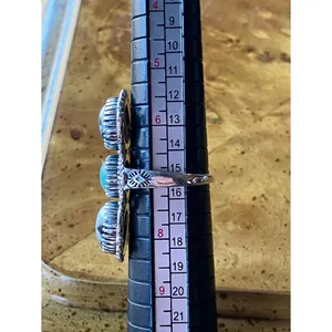 White Buffalo Turquoise Nevada Turquoise Sterling Silver Heart Ring Size 7 thumbnail 7