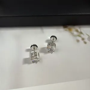 8mm CZ Stud Earrings for Men Women Streetwear Punk Hip Hop Unisex Style thumbnail 3