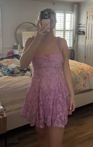 Lace Dress Purple thumbnail 2