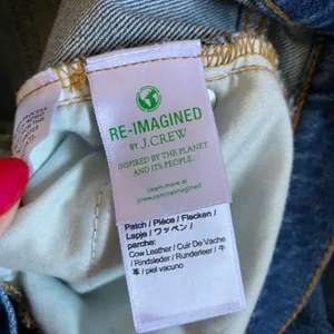 J.Crew Full Length Demi Boot Medium Wash Jean Size 27 or 4 raw hem thumbnail 4