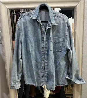 WeWoreWhat Light Blue Denim Button Down Shirt thumbnail 1