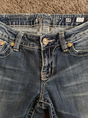 Miss Me Sunny Skinny Jeans 29 Medium Wash Distressed Western Rock Grunge Y2K 90s thumbnail 2