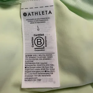 Athleta Crossover Run Short Green Lime Two Tone Athletic Shorts Large thumbnail 6