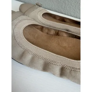 Vionic Neva Women's US 9 Taupe Suede Patent Cap Toe Buckle Ballet Flats thumbnail 7