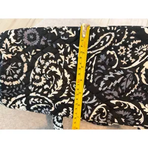 Vera Bradley Quilted Cotton Paisley Handbag Black White Grey Zip Satchel Bag thumbnail 6