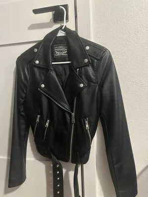Levi’s Women Biker Leather Faux Jacket Black XS thumbnail 7