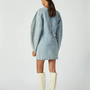 NWT Pull&Bear Denim Dress With Full Sleeves thumbnail 4