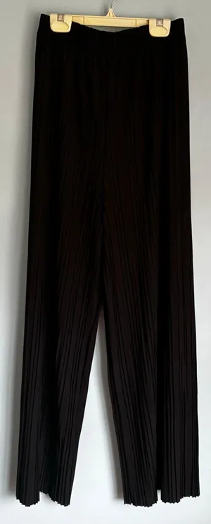 Made By Johnny Wide Leg Pleated Pants Black S/M thumbnail 1