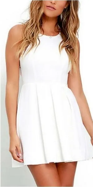 Lulus pleated a-line fit and flare skater dress Size Small thumbnail 1
