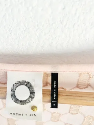 Anthropologie Akemi + Kin Brooke Blush Pink Eyelet Swing Dress thumbnail 3