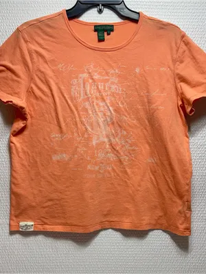 Ralph Lauren Orange Short-Sleeve Graphic Crewneck Tee thumbnail 1