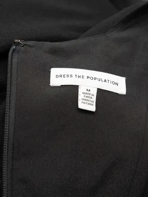 Dress the Population‎ - Charlene Asymmetrical Ruffle Mermaid Gown thumbnail 7