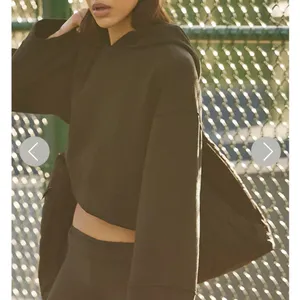 Free People Movement Playing Games Hoodie Cropped Black Loungewear Workout thumbnail 8