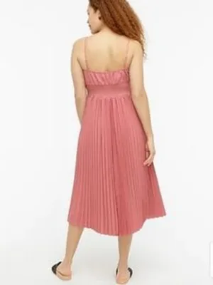 Nw/oT J. Crew Smocked Accordion Pleat Dress Size 2 thumbnail 4