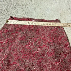 Josephine Chaus Bohemian Red‎ Paisley 100% Silk Maxi Skirt Sz 4 Vintage Style thumbnail 5