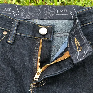 Wrangler Q Baby Jeans Bootcut Dark Blue Stretch Denim Women's 3/4 x 34 thumbnail 8