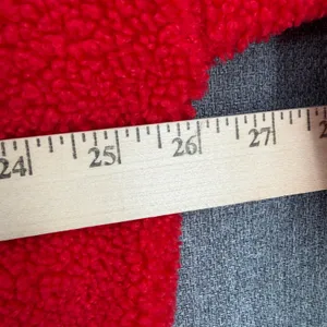 LOFT Womens XL Red Sherpa Fleece Floral Yoke Snap Neck Pullover Sweatshirt thumbnail 9