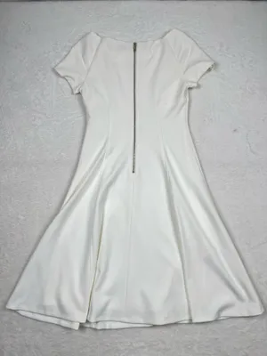 Tommy Hilfiger Fit & Flare Dress Off White Size 2 EUC thumbnail 4