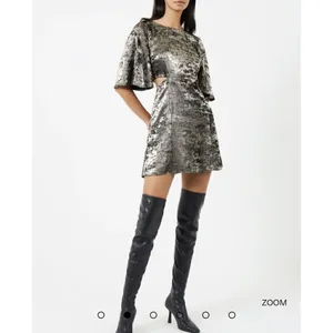 NEW FRENCH CONNECTION Alara Metallic cut out mini dress XSMALL Womens Night Out thumbnail 4