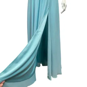 Lulus‎ Women's XS Beaded Twist Front Prom Blue Bridesmaid Chiffon Maxi Dress thumbnail 9
