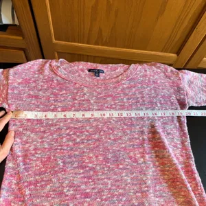 American Eagle Sweater Womens Small Pink Marled Knit Metallic Shimmer‎ Excellent thumbnail 8