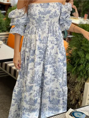 Nothing Fits But Kiko Dress Puff Sleeve Midi Feminine Romantic CottageCore thumbnail 1