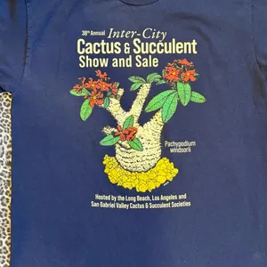 Inter-City Cactus Succulent Show Sale Graphic T-Shirt Long Beach LA San Gabriel thumbnail 6